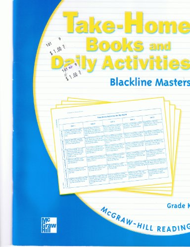 Imagen de archivo de Take-Home Books and Daily Activities Blackline Masters Grade K (McGraw-Hill Reading) a la venta por Better World Books