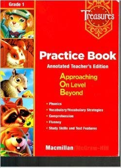 Stock image for McGraw-Hill Treasures: A Reading Language Arts Program, Grade 1, Practice Book, Teacher's Edition for sale by Nationwide_Text