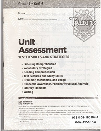 9780021951871: Treasures: Unit Assessment: Tested Skills and Strategies: Grade 1: Unit 4: 10 Pack