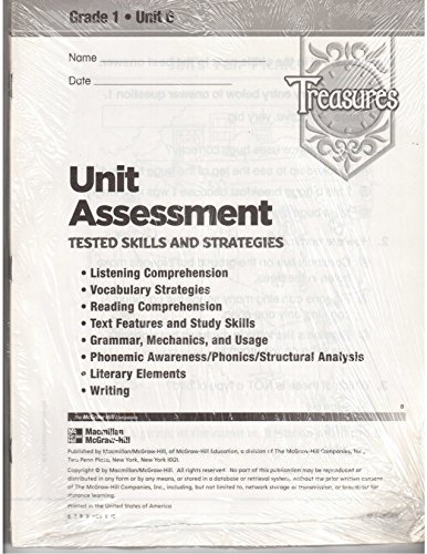 9780021951895: Treasures: Unit Assessment: Grade 1: Unit 6: 10 Pack