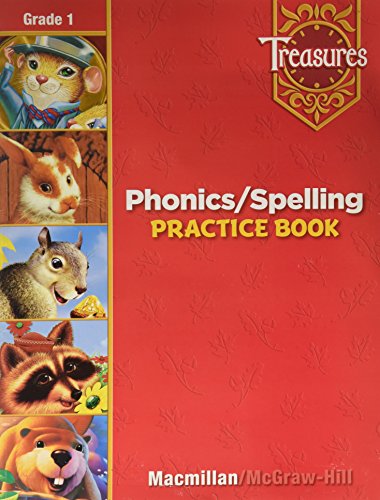 Imagen de archivo de Phonics / Spelling Practice Book, Grade 1 (Treasures) a la venta por KuleliBooks