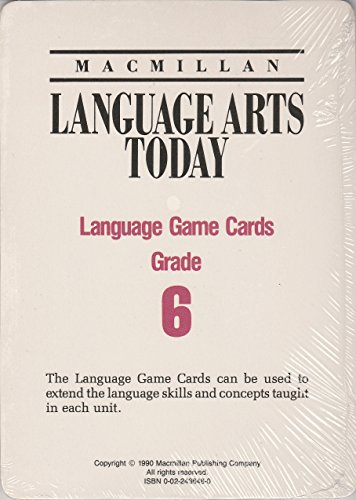 Language Arts Today Grade 6 Language Game Cards (9780022436483) by Ann McCallum; William Strong; Tina Thoburn; Peggy Williams