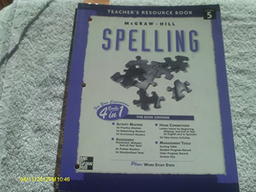 McGraw-Hill spelling: Teacher's resource book (9780022442460) by Cook, Gillian E