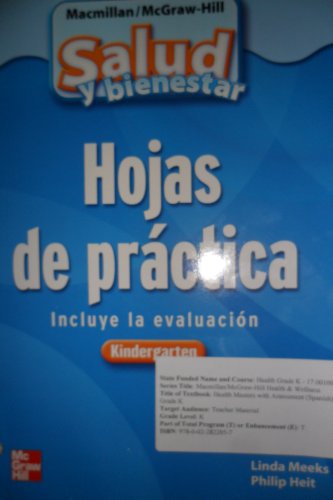 9780022822057: Health and Wellness: Health Masters with Assessment (Spanish) Kindergarten (Salud y bienestar Hojas de practica incluye la evaluacion kindergarten)