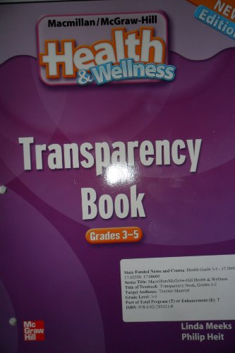 Stock image for Health & Wellness Transparency Book Grades 3-5 for sale by Nationwide_Text