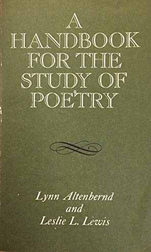 9780023019302: Handbook for the Study of Poetry