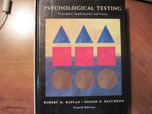 Beispielbild fr Psychological testing zum Verkauf von Jenson Books Inc