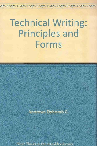 9780023034503: Technical Writing: Principles and Forms