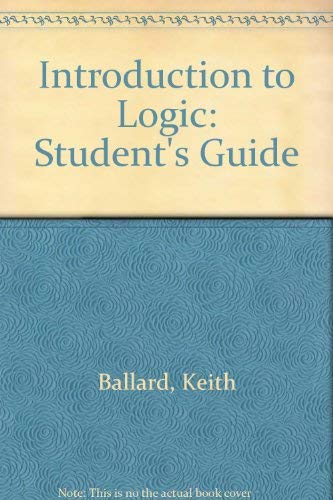 Introduction to Logic: Student's Guide (9780023055409) by Irving M. Copi