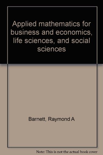 Imagen de archivo de Applied mathematics for business and economics, life sciences, and social sciences a la venta por HPB-Red