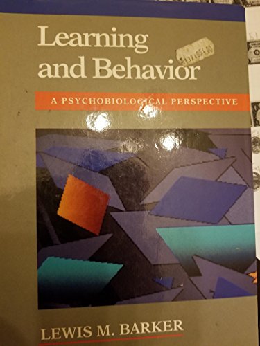 Stock image for Learning and Behavior: A Psychobiological Perspective for sale by HPB-Red