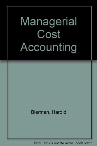 Beispielbild fr Managerial Cost Accounting zum Verkauf von ThriftBooks-Atlanta