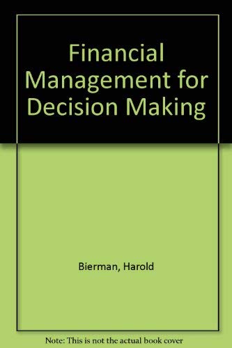Beispielbild fr Financial Management for Decision Making zum Verkauf von Hawking Books