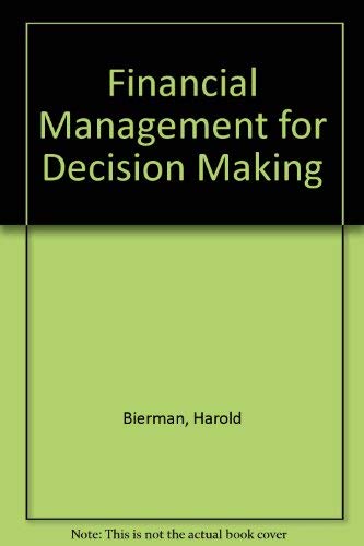 Imagen de archivo de Financial Management for Decision Making a la venta por Hawking Books