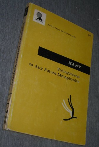 9780023193309: Kant: Prolegomena to Any Future Metaphysics