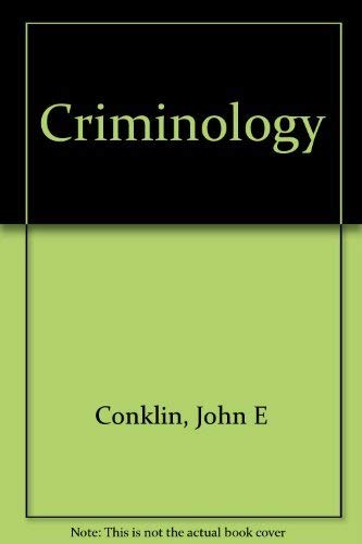 Imagen de archivo de Criminology a la venta por Better World Books