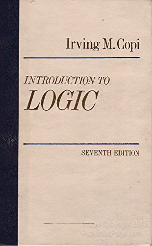 Beispielbild fr Introduction to Logic 7ED zum Verkauf von Wonder Book