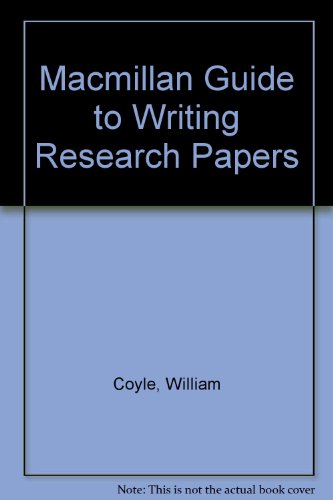 Stock image for Macmillan Guide to Writing Research Papers for sale by Wonder Book