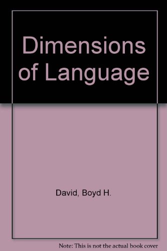 Stock image for Dimensions of Language for sale by Blindpig Books