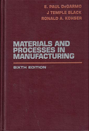 Beispielbild fr Materials and Processes in Manufacturing zum Verkauf von Ergodebooks