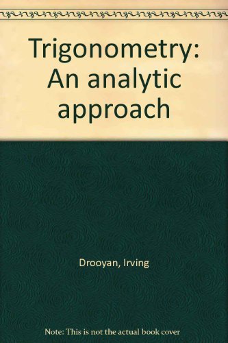 Imagen de archivo de Trigonometry: An Analytical Approach, third edition a la venta por BookDepart