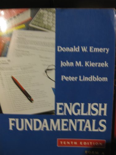 Stock image for English Fundamentals, Form a for sale by ThriftBooks-Atlanta