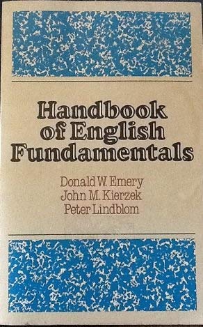 Beispielbild fr Handbook of English fundamentals zum Verkauf von Wonder Book