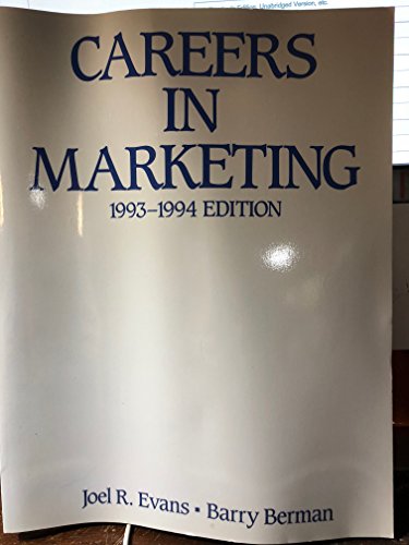 Careers in marketing (9780023342806) by Joel R. Evans