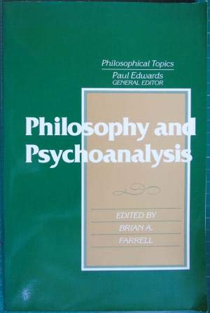 9780023363610: Philosophy and Psychoanalysis (Philosophical Topics)