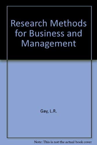 9780023408106: Research Methods for Business and Management