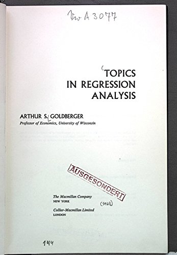 Stock image for Topics in Regression Analysis for sale by Better World Books