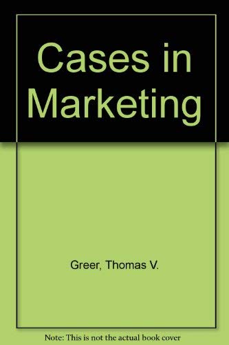 Stock image for Cases in Marketing for sale by BookHolders