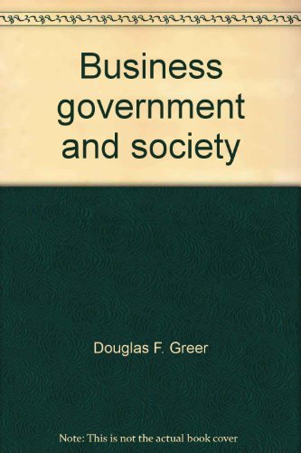 Beispielbild fr Business, government, and society zum Verkauf von BookHolders