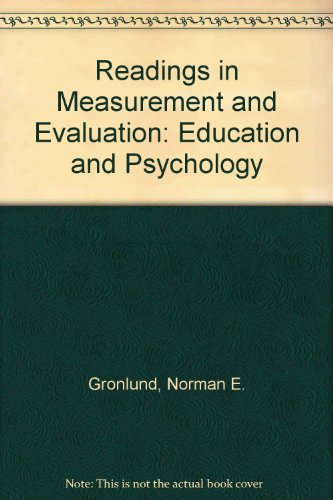 Stock image for Readings in Measurement and Evaluation: Education and Psychology for sale by Basement Seller 101