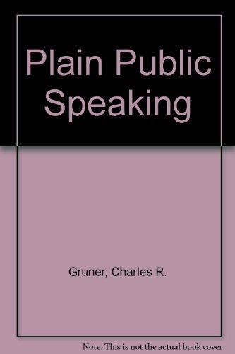 Beispielbild fr Plain Public Speaking zum Verkauf von Wonder Book