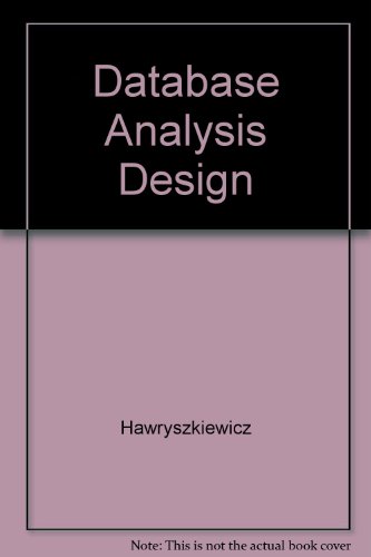 9780023518409: Database Analysis Design