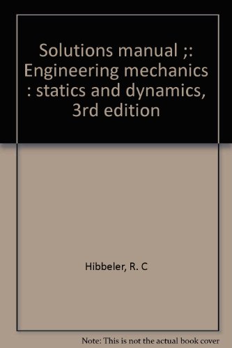 9780023543005: Solutions Manual: Engineering Mechanics, Statics a