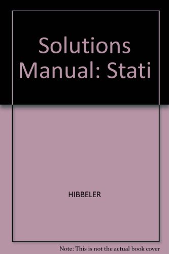 Stock image for Solutions Manual Engineering Mechanics: Statics for sale by SecondSale