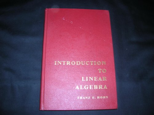 Imagen de archivo de Introduction to linear algebra. Under the editorship of Carl B. Allendoerfer. a la venta por ThriftBooks-Dallas