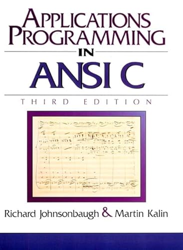 Beispielbild fr Applications Programming in ANSI C (3rd Edition) zum Verkauf von SecondSale