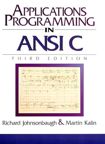 Imagen de archivo de Applications Programming in ANSI C (3rd Edition) a la venta por SecondSale