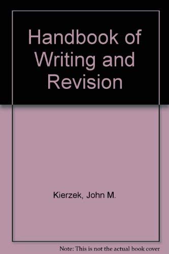 Beispielbild fr Handbook of Writing and Revision zum Verkauf von -OnTimeBooks-