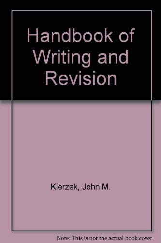 Imagen de archivo de Handbook of Writing and Revision a la venta por -OnTimeBooks-