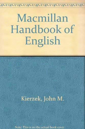 Beispielbild fr MACMILLAN HANDBOOK OF ENGLISH zum Verkauf von BennettBooksLtd