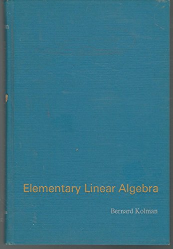 9780023659201: Elementary Linear Algebra