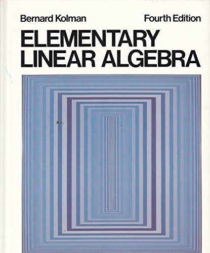 Elementary Linear Algebra - Kolman, Bernard