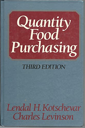 Beispielbild fr Quantity Food Purchasing zum Verkauf von Anderson Book