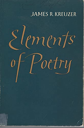 Stock image for Elements of Poetry for sale by Bayside Books