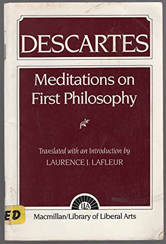 Imagen de archivo de Descartes: Meditations On First Philosophy a la venta por BooksRun
