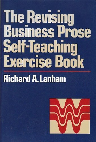 Stock image for The Revising Business Prose Self-Teaching Exercise Book for sale by Irish Booksellers